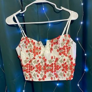 Floral V-bar Cami Top